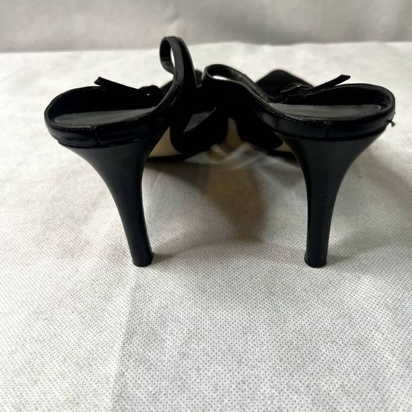 Nine West Strap Slip On Pumps Kitten Heel Black Size 9M - Picture 6 of 10